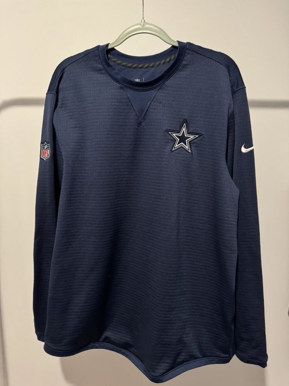 Nike Dallas Cowboys Pullover Hoodie Men's XL Navy Dri-FIT NFL Sideline